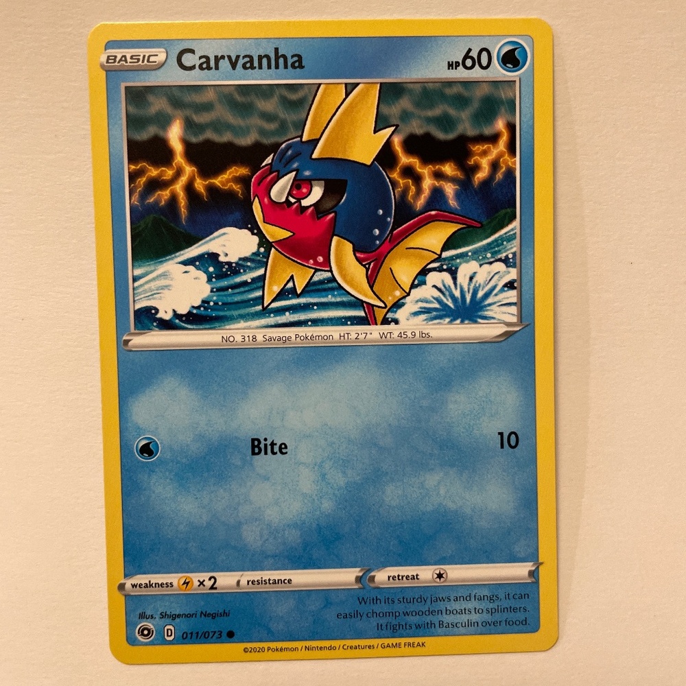Pokémon card carvanha
